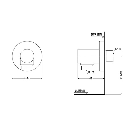 Шланговое подключение TOTO Showers TBW01014R хром