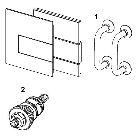 Кнопка смыва Tece Square Urinal 9242814 белый матовый