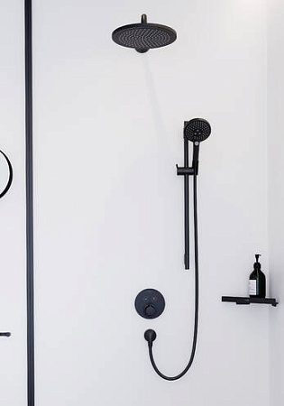 Термостат Hansgrohe ShowerSelect S 15743670 для душа, черный матовый