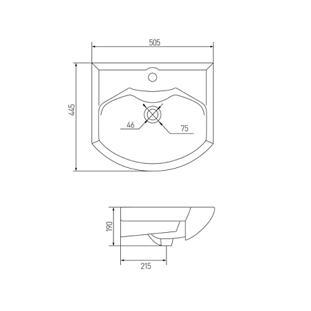 Тумба с раковиной Aquaton Ария 1A140301AA010 50 белый