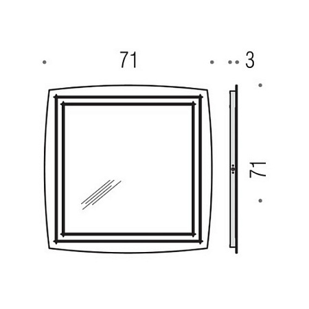 Зеркало Colombo Portofino B2016 71х71 хром