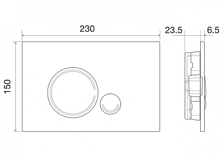 Кнопка смыва BelBagno Sfera BB018-SR-ORO золото
