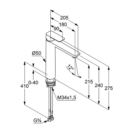 Смеситель Kludi Pure&Style 402960575 для раковины, хром