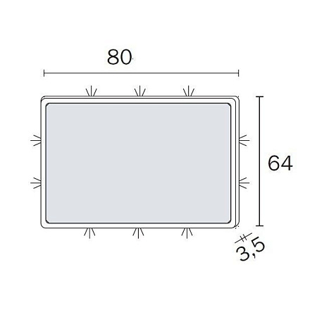 Зеркало Inda Portole S872020 80х64 с подсветкой