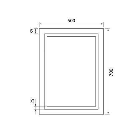 Зеркало IDDIS Zodiac ZOD5000i98 50х70 с подсветкой