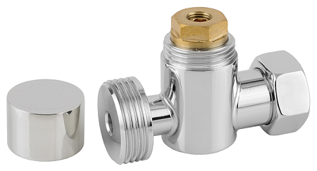 Вентиль Сунержа 00-1301-0134 прямой, под шестигранник, хром