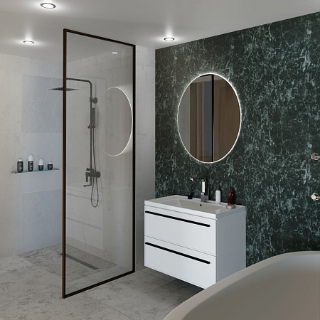 Тумба с раковиной La Fenice Elba TWIN FNC-01-ELB-B-100-2 два ящика, Bianco белый матовый