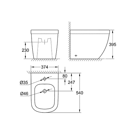 Биде напольное Grohe Euro 39340000