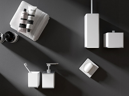 Мыльница Boheme 10960-W-CR настольная, хром/белый