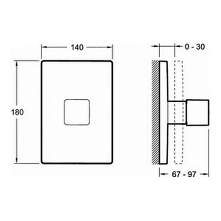 Вентиль Jacob Delafon Square E75413-CP для душа