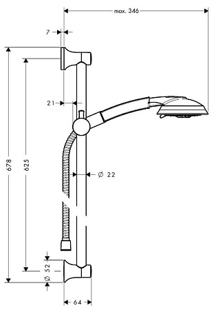 Душевой гарнитур Hansgrohe Raindance Classic 27843000 хром