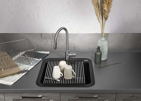 Кухонная мойка Omoikiri Tasogare 51-BL 51х51 черный