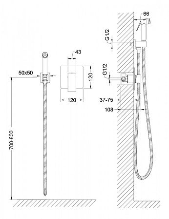 Гигиенический душ со смесителем Timo Selene 2089/00SM хром