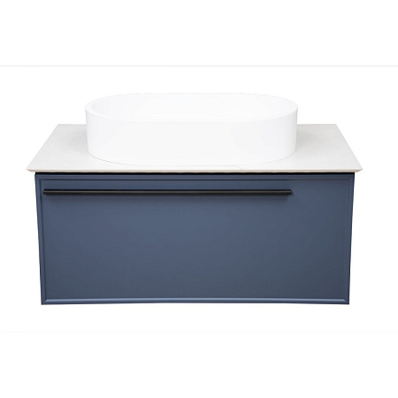 Тумба с раковиной La Fenice Elba FNC-01-ELB-BG-80 Blu Grigio, столешница Gray Structural