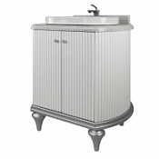 Тумба под раковину Tessoro Rivoli TS-RI910-C-W/SD 100 белый/цоколь с ножками серебро