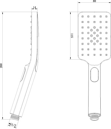 Душевая лейка Lemark LM8123BL черный
