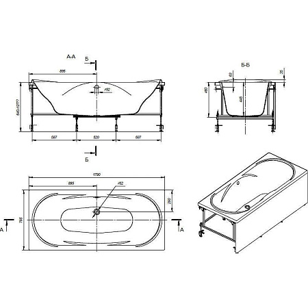 Ванна акриловая Roca Madeira 248525000 180х80 см