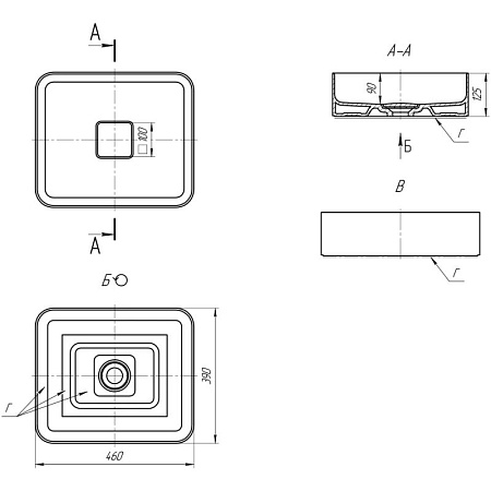 Раковина Jorno Джой 641945 46x39 белый