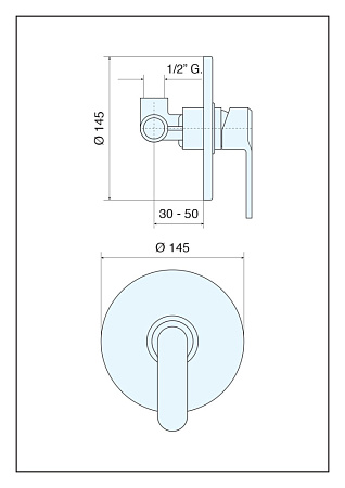 Смеситель Emmevi Nefer 77009CR для душа, хром