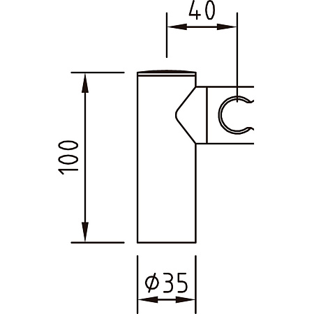 Держатель Clever 96458 для душа, хром