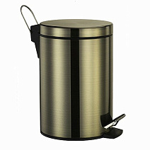 Ведро мусорное WasserKRAFT Exter K-645 с микролифтом, светлая бронза