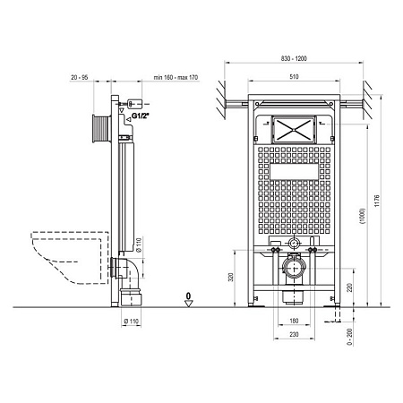 Система инсталляции для унитазов Ravak X01459