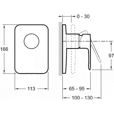 Смеситель Jacob Delafon July E98702-CP для душа