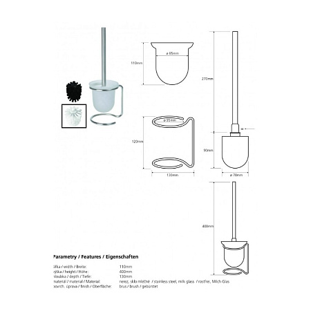 Ершик Bemeta Neo 104113105 белый