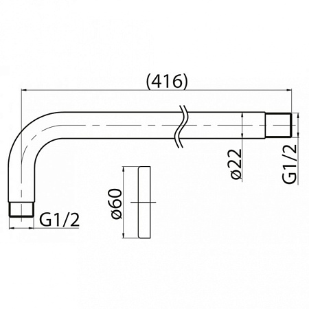 Излив BelBagno Nova BB-DAT-IN хром