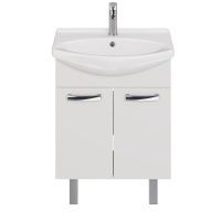 Тумба с раковиной Dreja Alda D 99.0402 65 белый глянец