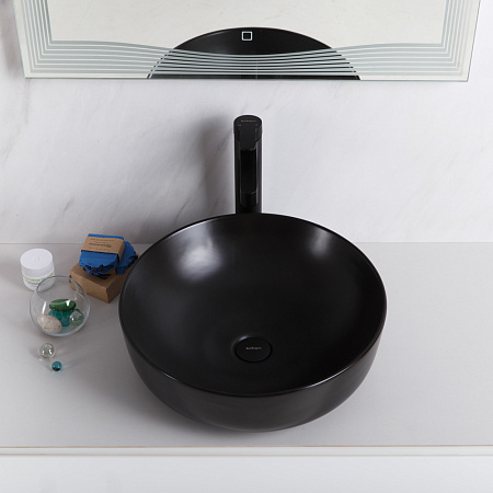 Раковина накладная BelBagno BB1315-H301 41x41x13 черный матовый