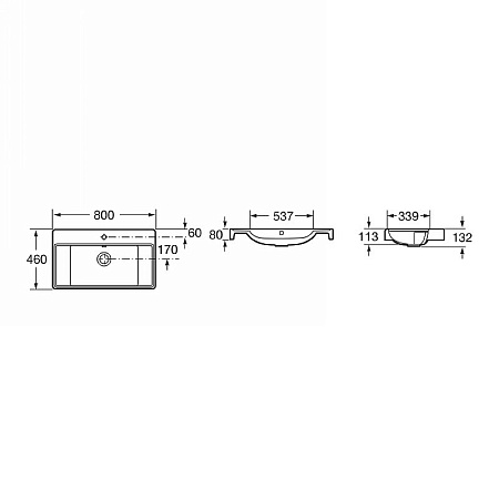 Раковина Roca Ona ZRU9307562 80х46 белый