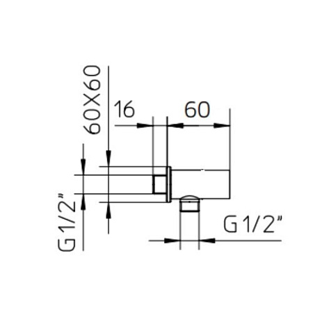 Держатель для душа Palazzani 9910B338 черный матовый