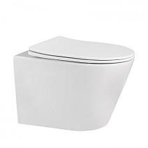 Унитаз подвесной ABBER Bequem AC1102MW безободковый, белый матовый