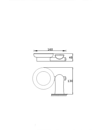 Мыльница керамическая RUSH Luson LU16411 хром