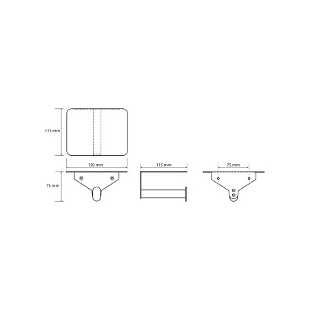Держатель туалетной бумаги Bemeta Organic 157112151 с полкой