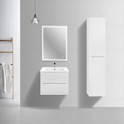 Мебель для ванной Vincea Mia Slim VMC-2MC600S1GW 60 подвесная, 2 выкатных ящика, G.White