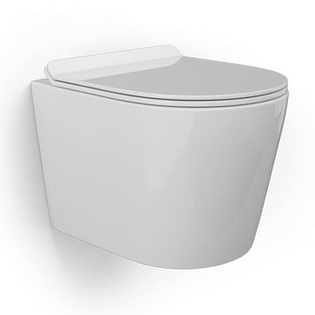 Унитаз подвесной beWash Aldo BKWHR001480 с системой микролифт, белый глянцевый