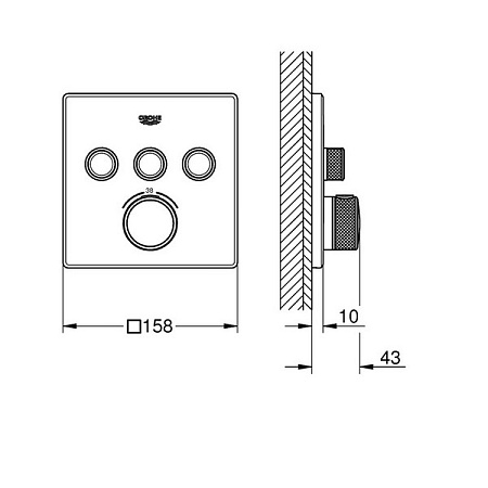Термостат Grohe Grohtherm SmartControl 29126000 для ванны с душем