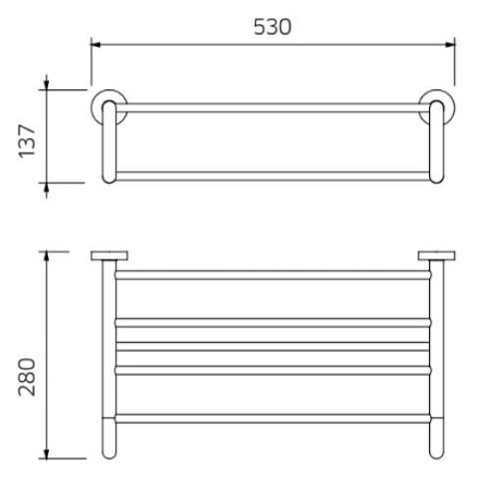 Полотенцедержатель Palazzani 99434610 60 хром