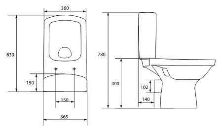 Унитаз-компакт Cersanit Easy KO-ES011-3/5-DL микролифт