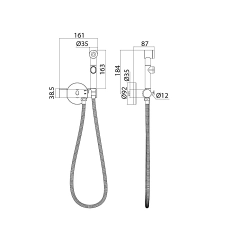 Гигиенический душ со смесителем IDDIS Axes AXESBR0i08 хром