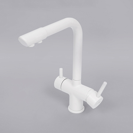 Смеситель WasserKRAFT A8357 для кухонной мойки, белый