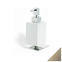 Дозатор для жидкого мыла Stil Haus Urania 618(36-BI) никель сатин/белый Дозатор для жидкого мыла Stil Haus Urania 618(36-BI) никель сатин/белый