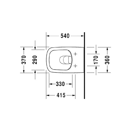 Чаша для унитаза подвесного Duravit DuraStyle 25510900001