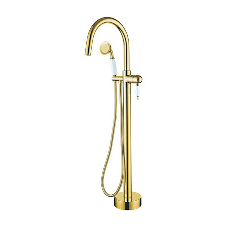 Смеситель Boheme Imperiale 289 для ванны с душем, напольный, золото