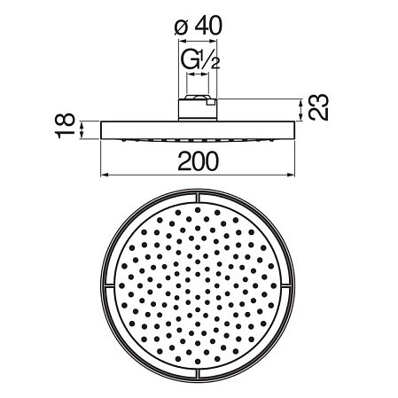 Верхний душ Nobili AD139/10CBM 20 черный матовый