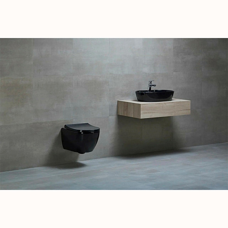 Раковина на столешницу beWash Bogen 88601006 60x40x13,5 черный глянцевый