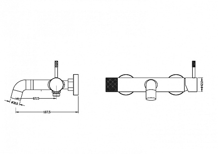 Смеситель Boheme Uno 463-G для ванны, золото