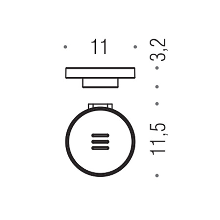 Мыльница подвесная Colombo Mini B4001.GM-VAN графит матовый